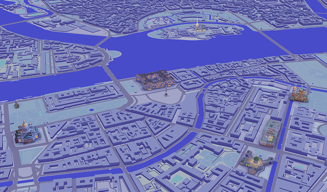 Dark theme map