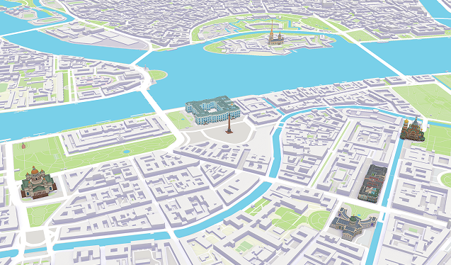 Light theme map